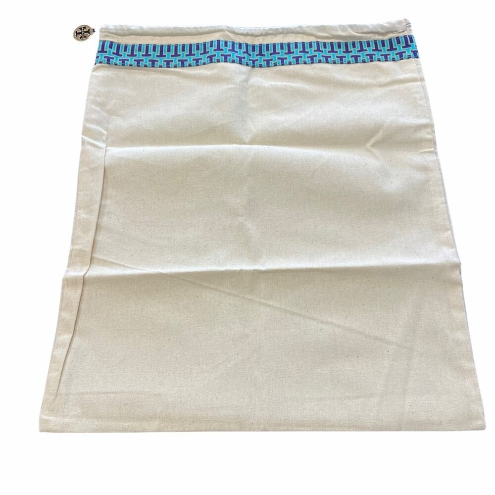 Tory Burch lot of 2 canvas shoe purse dust bags